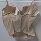 sophie b. Tan/Pink Lace-Trimmed Corset Bustier Bra