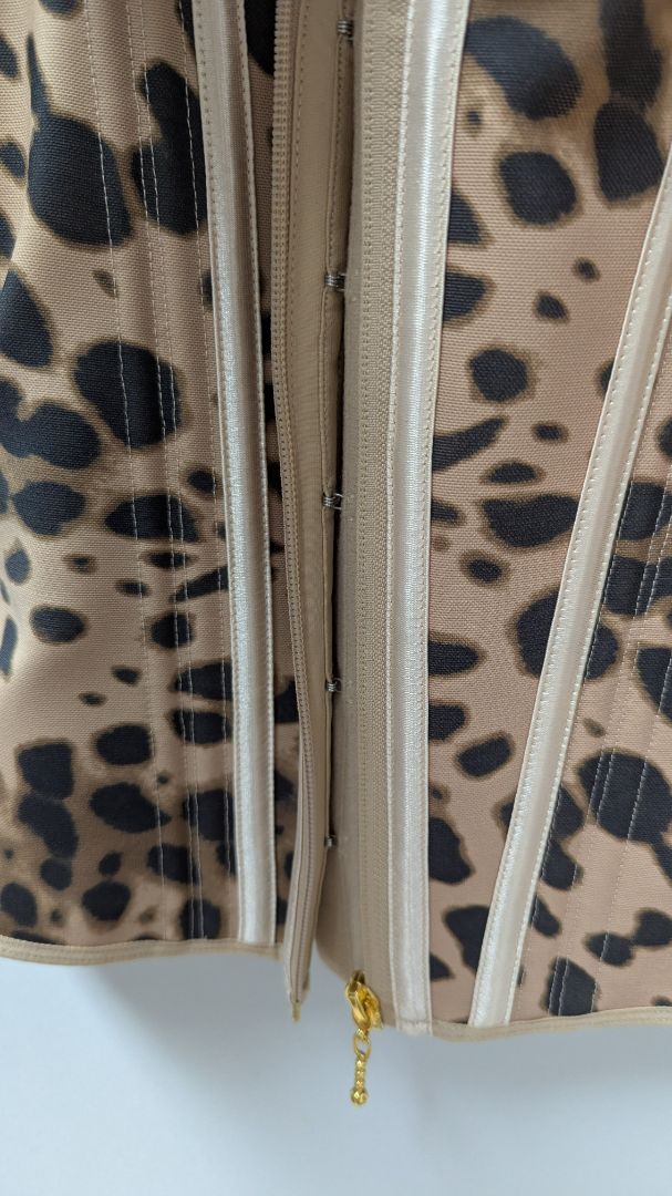 Tan/Brown Animal Print Double-Layer Corset