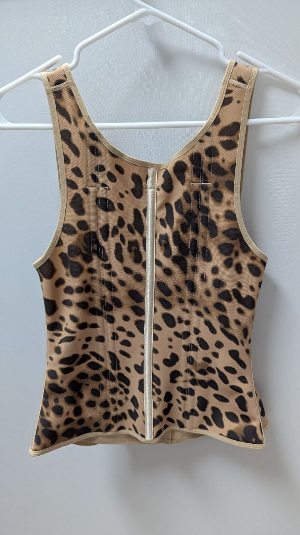 Tan/Brown Animal Print Double-Layer Corset