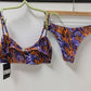 ICON SWIM Purple Zebra Striped Bikini Top & Bottoms 2-Piece Swim Set