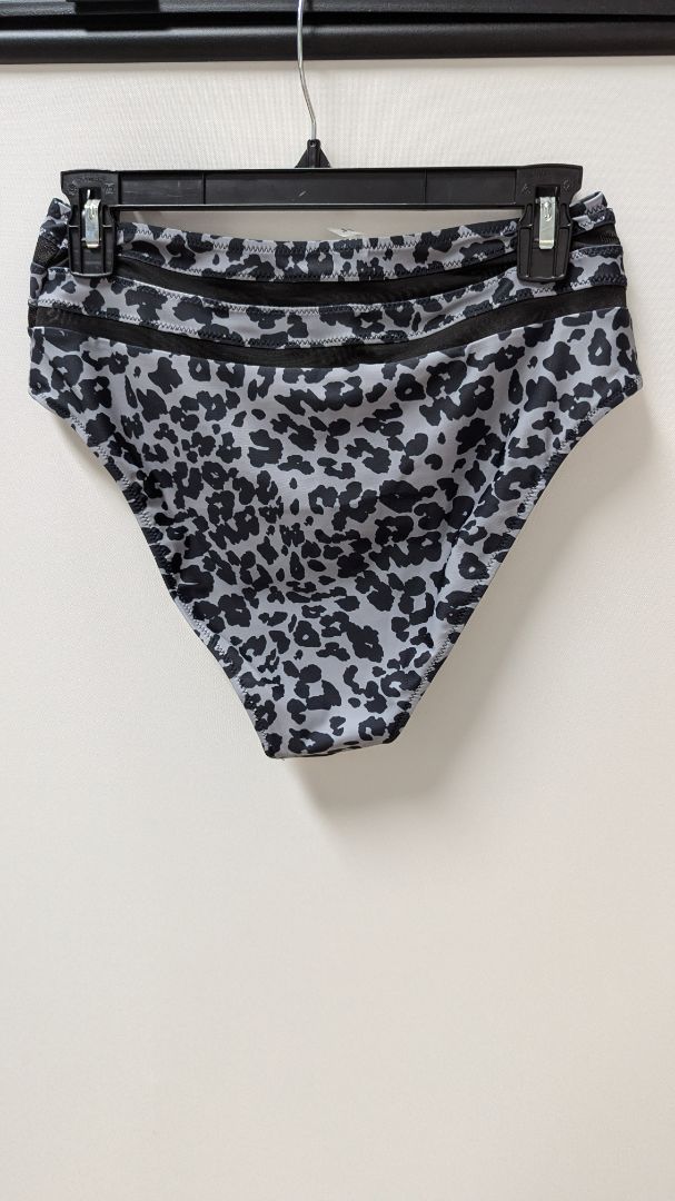 POPVIL Black Spotted Mesh Cutout Bikini Bottoms