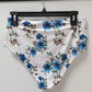 POPVIL White/Blue Floral Print Bikini Bottoms