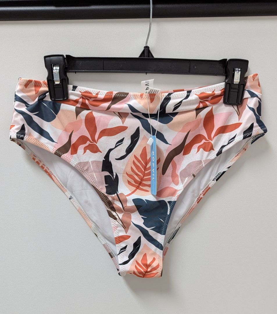 POPVIL Multicolor Tropical Botanical Print Bikini Bottoms