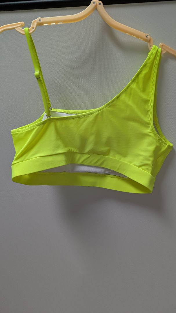 POPVIL Electric Yellow Convertible One-Shoulder Swim Top