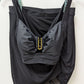 "B" Black/Gold Crossback Bikini Top & Skirt Swim Set