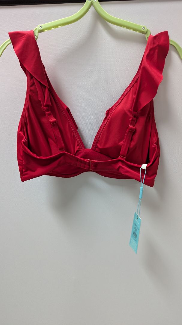 SEA LEVEL Red Essentials Frill Bra Swim Top