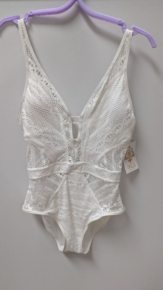 BECCA by Rebecca Virtue White Crochet Swimsuit