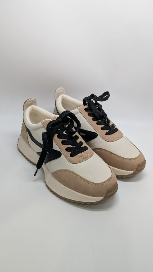 Dolce Vita Cream/Tan Color-Block Bynx Sneakers