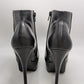 Steve Madden Black Maverick Leather Peep-Toe Ankle Boots