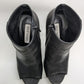 Steve Madden Black Maverick Leather Peep-Toe Ankle Boots