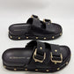 BCBGeneration Black/Gold Bamba Platform Sandals