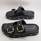 BCBGeneration Black/Gold Bamba Platform Sandals