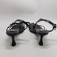 GBG Los Angeles Black Leah Snake Print Heeled Sandals