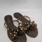 Olivia Miller Leopard Print Jelly Sandals with Bow