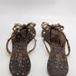 Olivia Miller Leopard Print Jelly Sandals with Bow