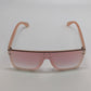 Fashion Nova Rose Gold/Pink Shield Sunglasses