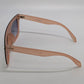 Fashion Nova Rose Gold/Pink Shield Sunglasses