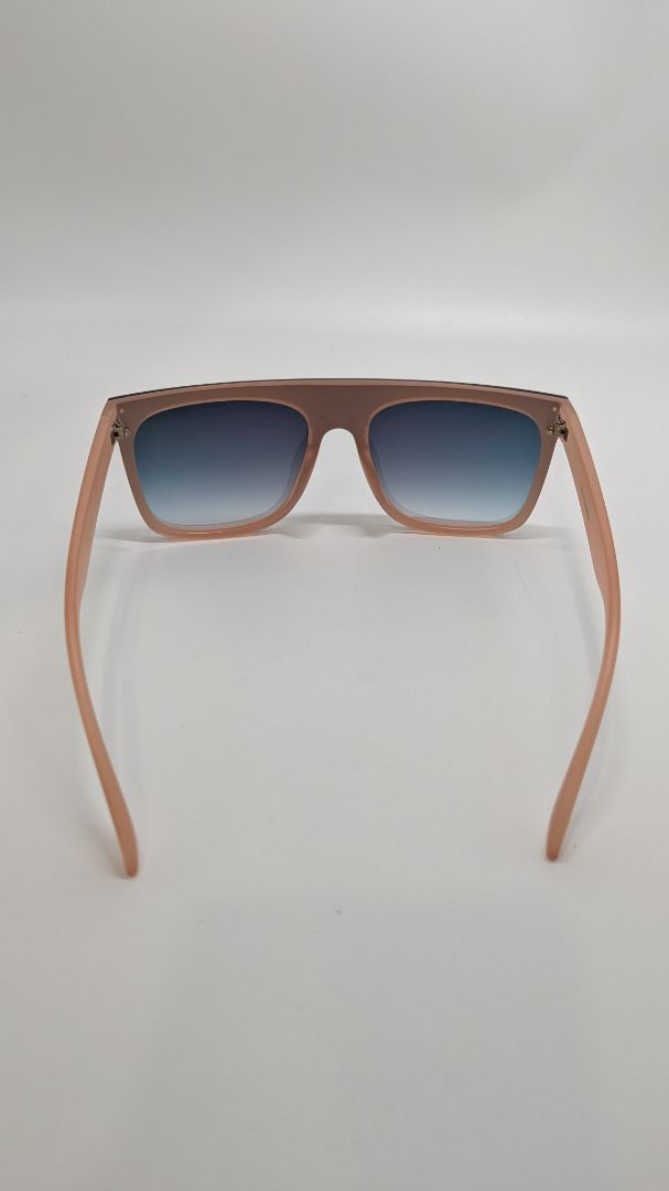 Fashion Nova Rose Gold/Pink Shield Sunglasses