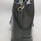 Black Faux Leather Convertible Tote Bag Purse