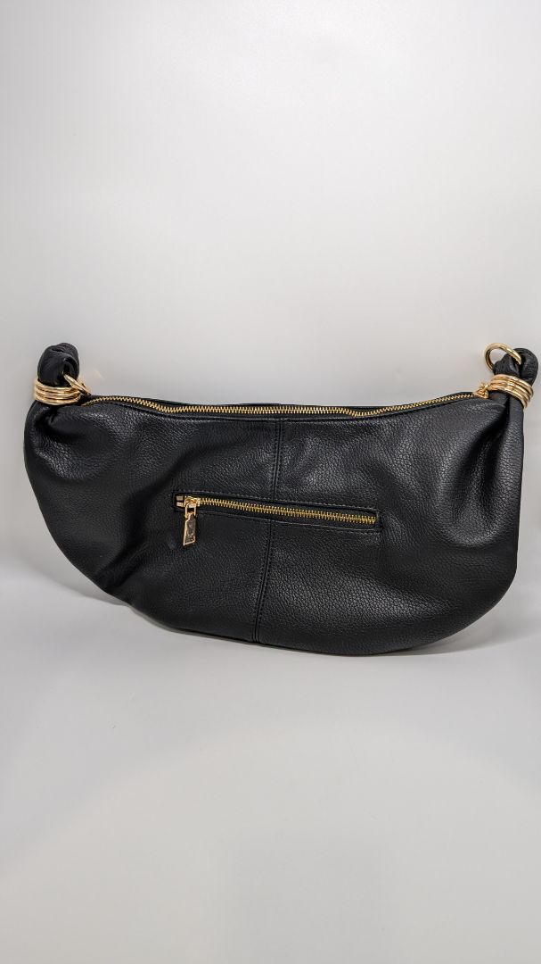Urban Expression Black Faux-Leather Keychain Purse