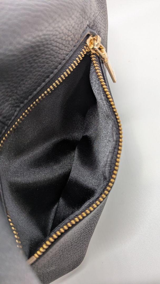 Urban Expression Black Faux-Leather Keychain Purse