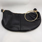 Urban Expression Black Faux-Leather Keychain Purse