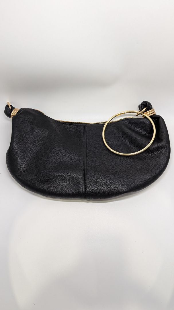 Urban Expression Black Faux-Leather Keychain Purse