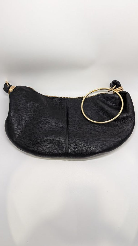 Urban Expression Black Faux-Leather Keychain Purse