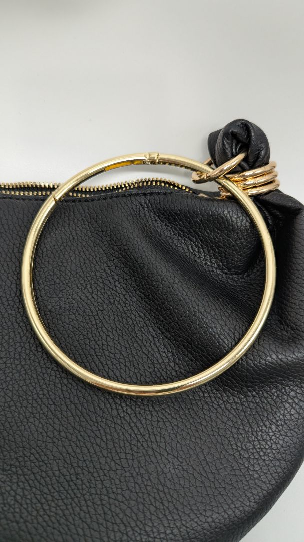 Urban Expression Black Faux-Leather Keychain Purse