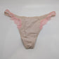 sophie b. Tan/Pink Lace-Trimmed Thong Panty