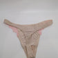 sophie b. Tan/Pink Lace-Trimmed Thong Panty