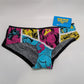 Wonder Woman Black/Multicolor Comic Hipster Panty