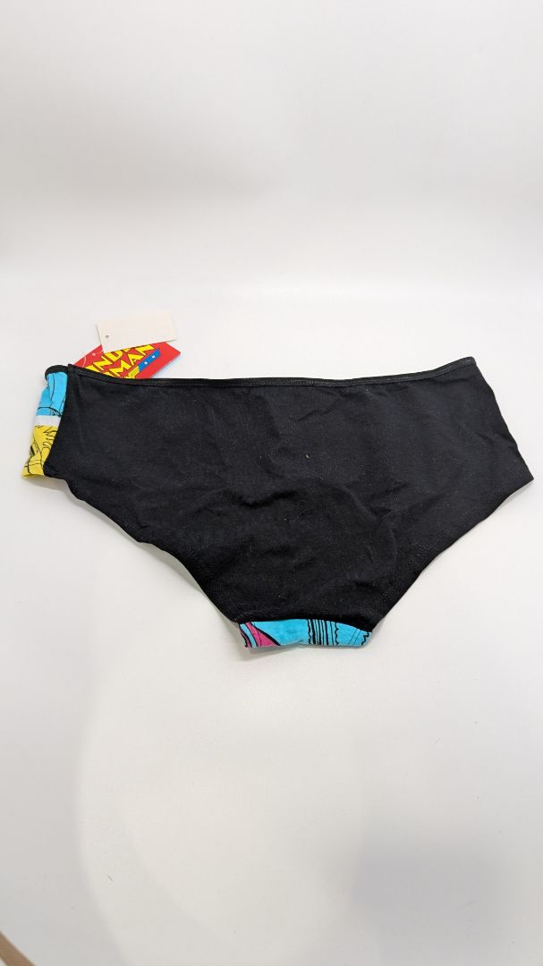 Wonder Woman Black/Multicolor Comic Hipster Panty