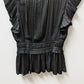Joie Black V-Neck Pleated Peplum Blouse