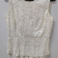 BCBGMAXAZRIA Off-White Embroidered Blossom Peplum Blouse