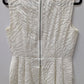 BCBGMAXAZRIA Off-White Embroidered Blossom Peplum Blouse