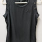 Karl Lagerfeld Paris Black Sleeveless Rivet Tank