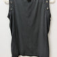 Karl Lagerfeld Paris Black Sleeveless Rivet Tank