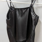 TOPSHOP Black Sateen Crossback Strap Cami