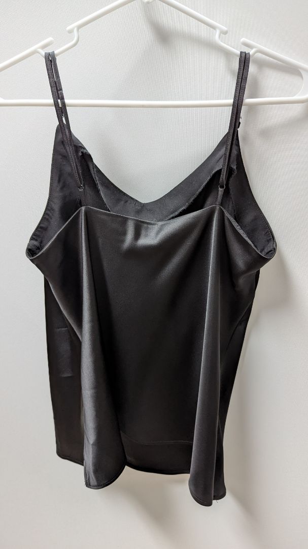 BB Dakota Steve Madden Black Sateen Cami Blouse