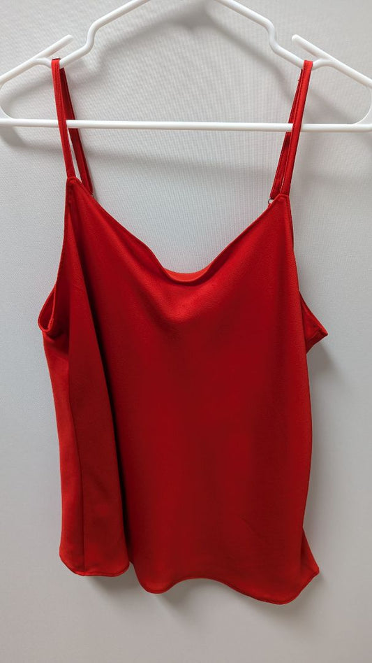 BCBGMAXAZRIA Red Sleeveless Shell Blouse