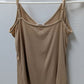 BCBGeneration Beige Ribbed Cami Tank Top