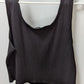 bar III Black Ribbed Sleeveless Crop Tank