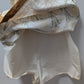 Abercrombie & Fitch Cream Linen-Blend Strapless Romper