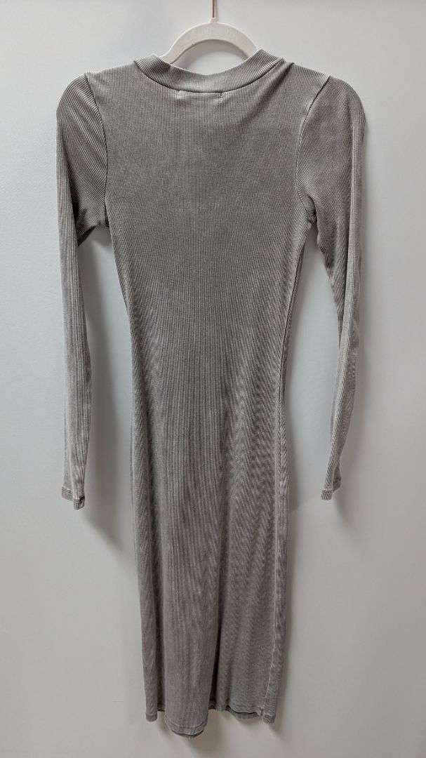 Young Fabulous & Broke Light Grey Ribbed Sweater Dress