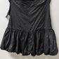 All in Favor Black Halter-Neck Ruffled Mini Dress