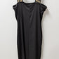 Planet Gold Black/Tan Sleeveless Grecian Ribbed Dress