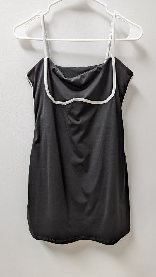 Move With You Black/White Sleeveless Tennis Dress
