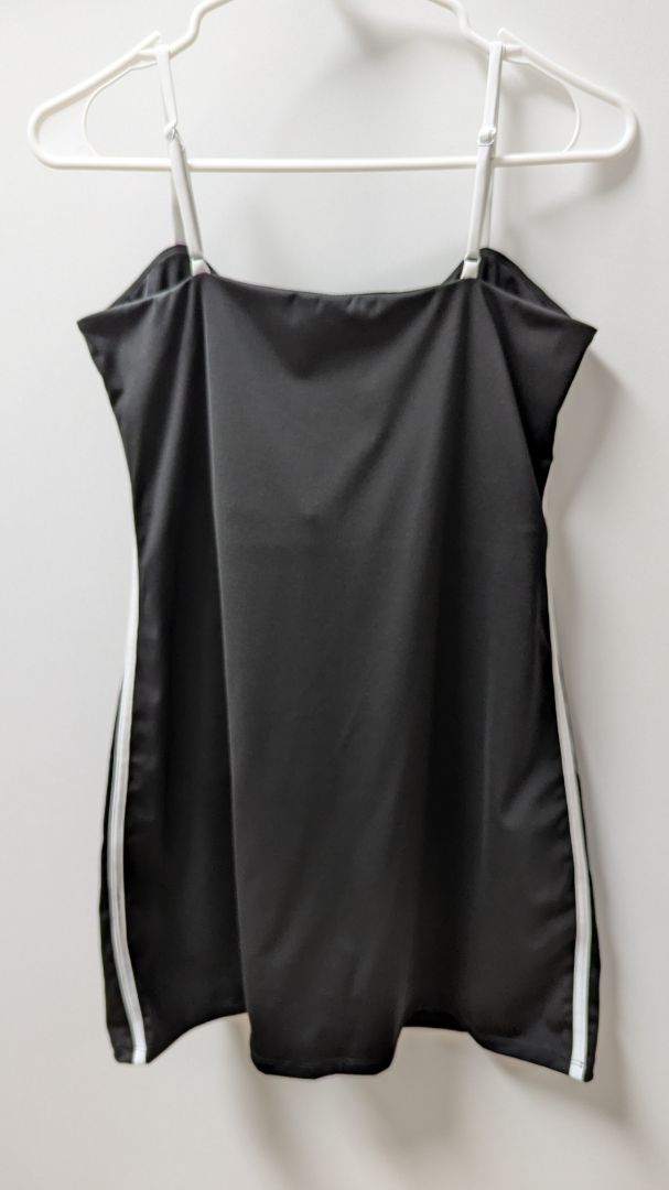Move With You Black/White Sleeveless Tennis Dress