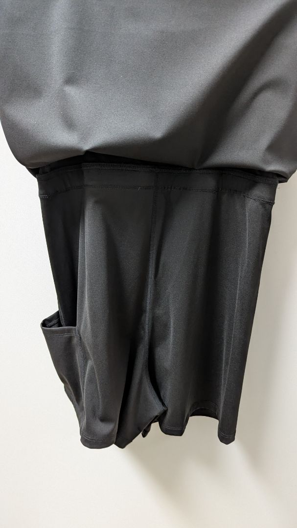 Move With You Black/White Sleeveless Tennis Dress
